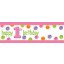 1st Birthday Girl Dots Giant Banner