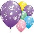 Baby's nursery assorted latex balloons pack of 6