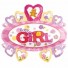 Giant Baby Girl Heart Cluster Foil Balloon