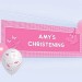 Christening Booties Pink Personalisable Banner - 1.2m 